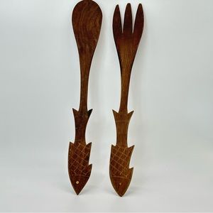 Vintages wooden Spoon ,fork salad